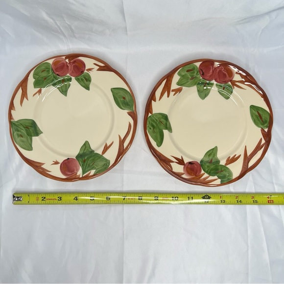 🍎 4 salad plates Franciscan Apple dessert appetizer EUC starters pupus - Picture 3 of 9